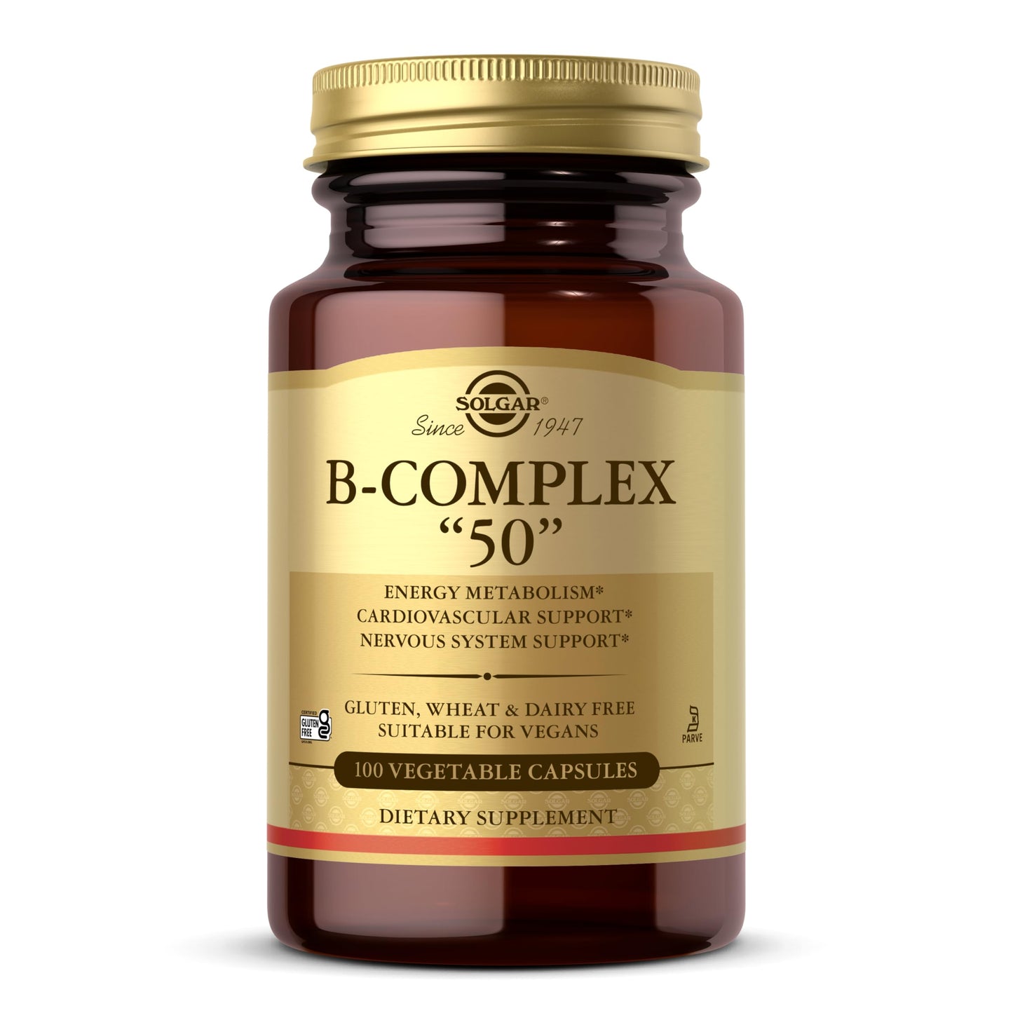 Solgar B-Complex 50", 100 Vegetable Capsules - Energy Metabolism