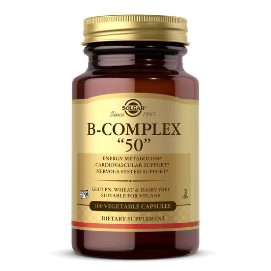 Solgar B-Complex 50", 100 Vegetable Capsules - Energy Metabolism