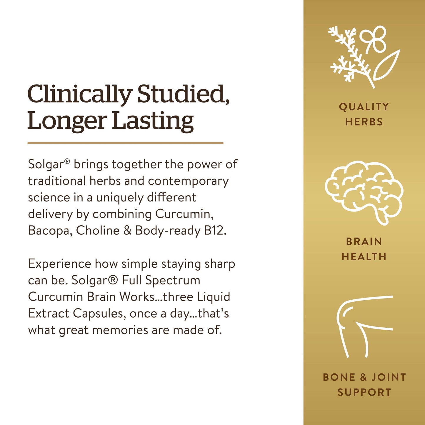 Solgar Full Spectrum Curcumin Brain Works, 90 Licaps, 30 Servings - Non-GMO