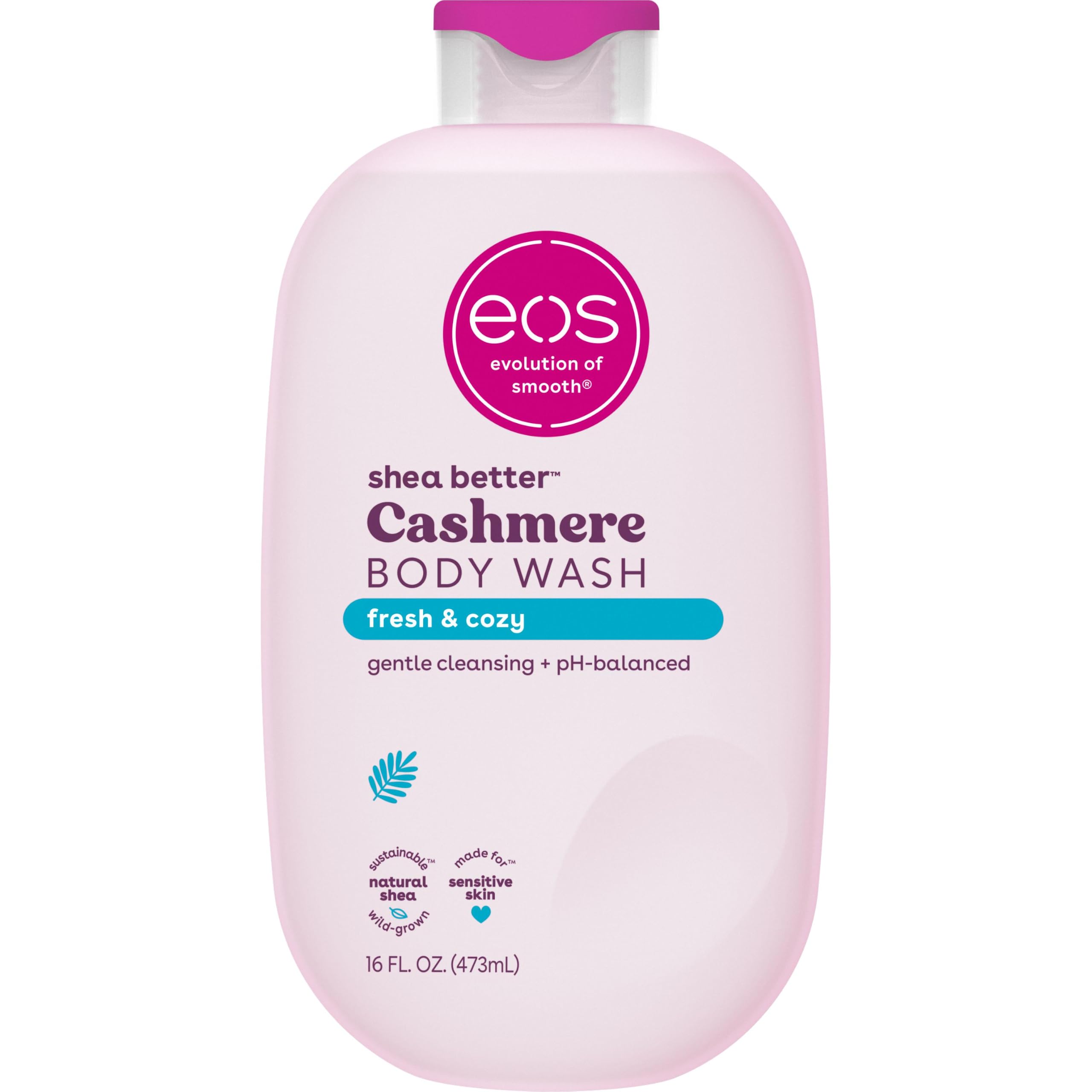 eos Cashmere Body Wash- Fresh & Cozy, Creamy Gel with Shea Butter, 16 fl oz