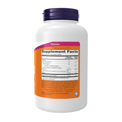 NOW Foods Supplements, Vitamin C-500, Antioxidant Protection*, Orange Juice Flavor, 100 Chewable Lozenges