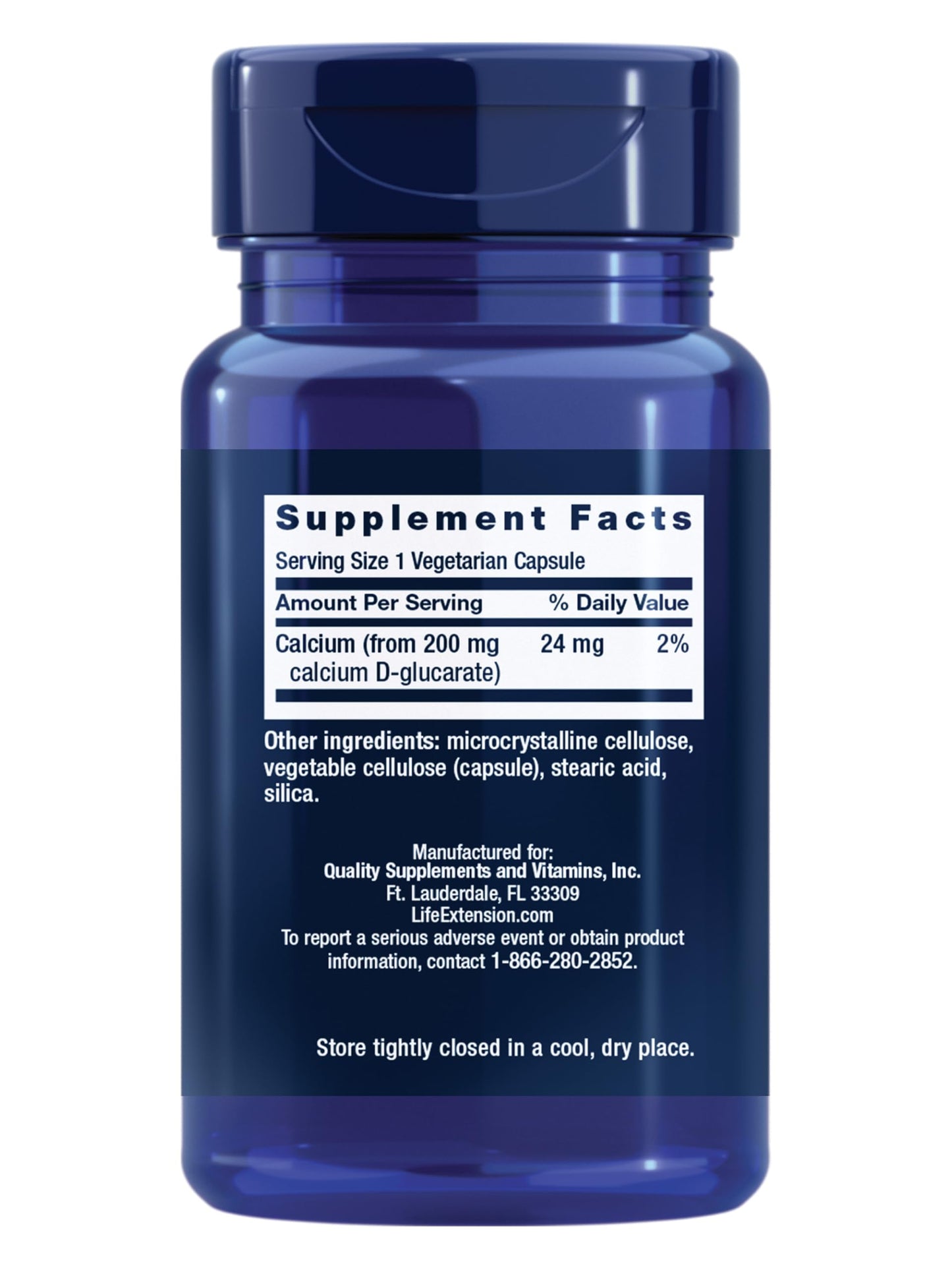 Life Extension Calcium D-Glucarate, 200 mg - Supports Detoxification, Helps Flush Out Unwanted Compounds – Gluten-Free, Non-GMO, Vegetarian – 60 Capsules