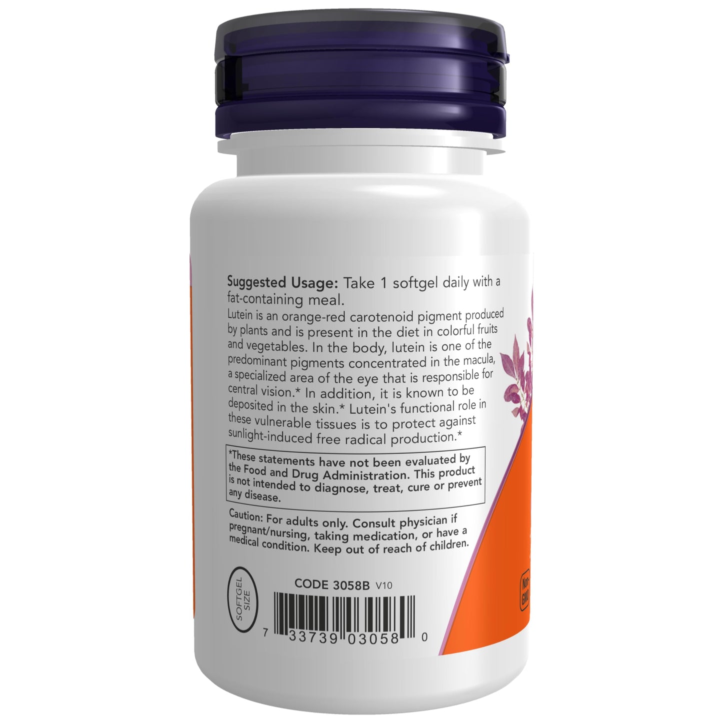 NOW Foods Supplements, Lutein 10 mg with 10 mg of Free Lutein from Lutein Esters, 60 Softgels