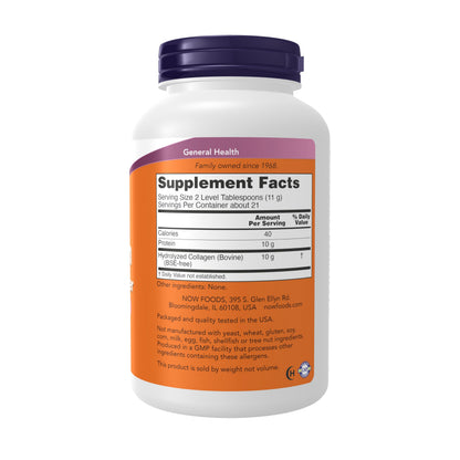 NOW Foods Supplements, Collagen Peptides Powder, Clinically Tested, Joint and Bone Health*, 8-Ounce