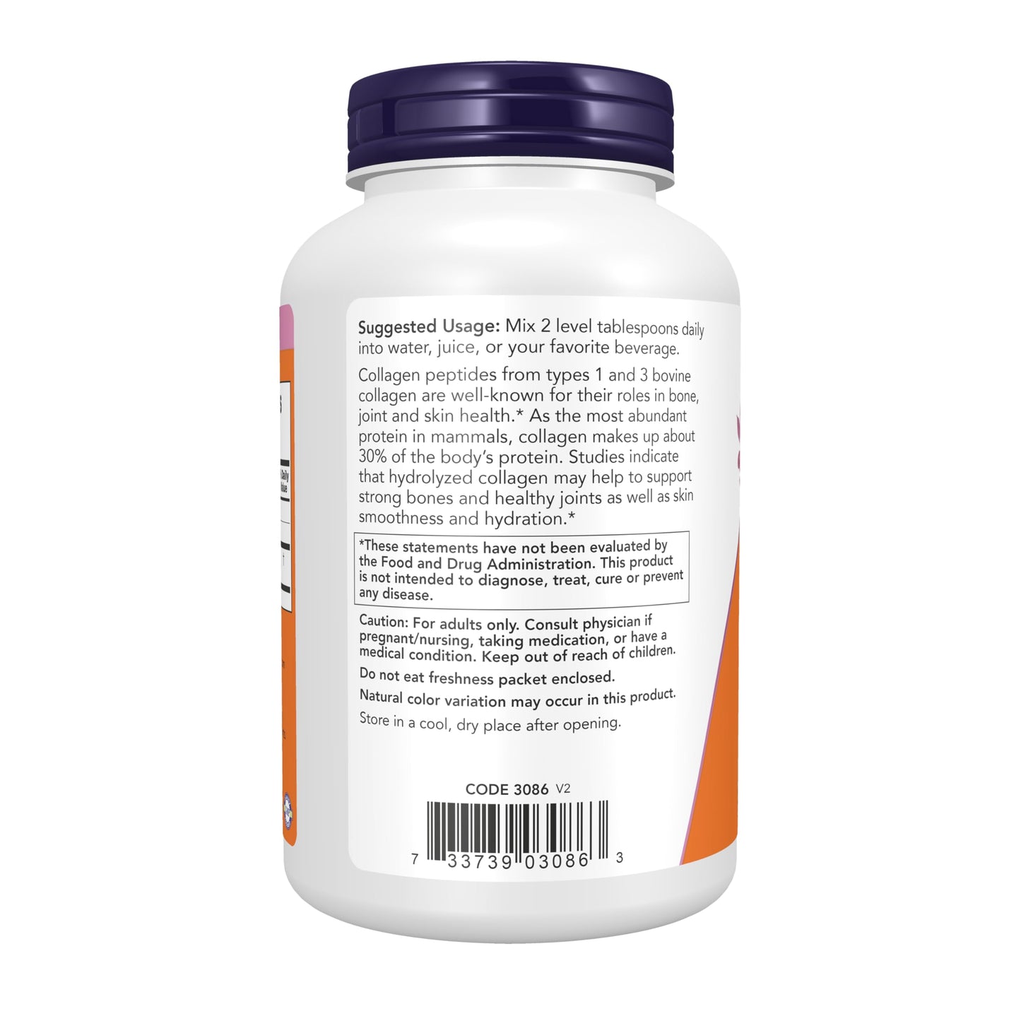 NOW Foods Supplements, Collagen Peptides Powder, Clinically Tested, Joint and Bone Health*, 8-Ounce