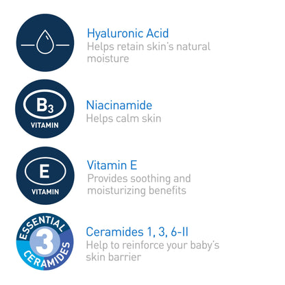 CeraVe Baby 2-in-1 Wash & Shampoo with Vitamin E for Hair & Skin, 8oz