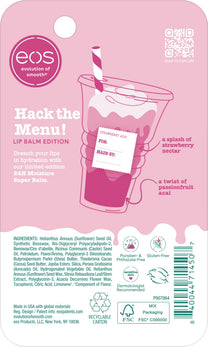 eos 24H Moisture Super Balm - Strawberry Acai, Lip mask, Moisturizing, Lip Treatment, Limited-Edition Skincare, 0.35 fl oz
