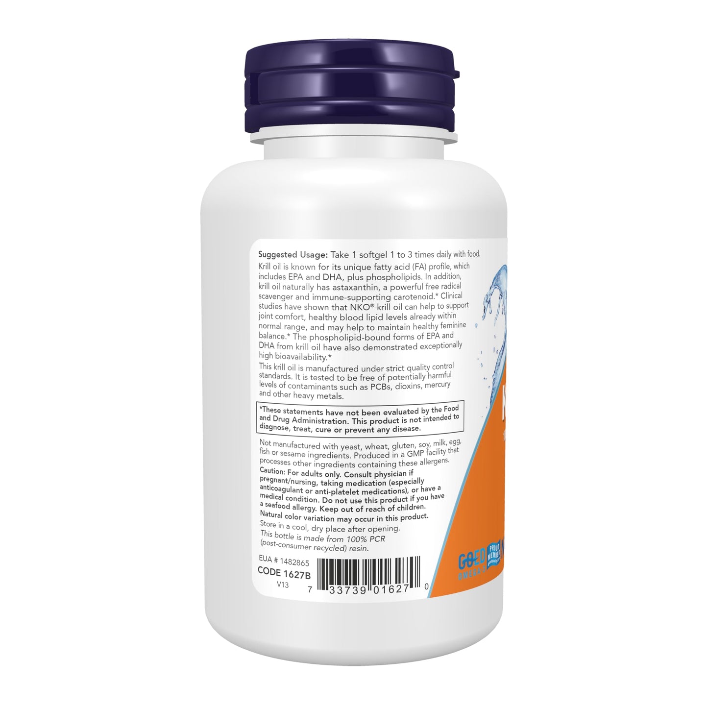 NOW Foods Supplements, Neptune Krill, Double Strength 1000 mg, Phospholipid-Bound Omega-3, 60 Softgels