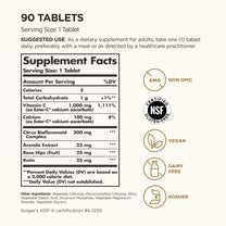 Solgar Ester-C Plus 1000 mg Vitamin C, 90 Tablets - Gentle On The Stomach
