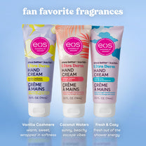 eos Shea Better Hand Cream - Vanilla Cashmere, Instant Hydration, 2.5 oz