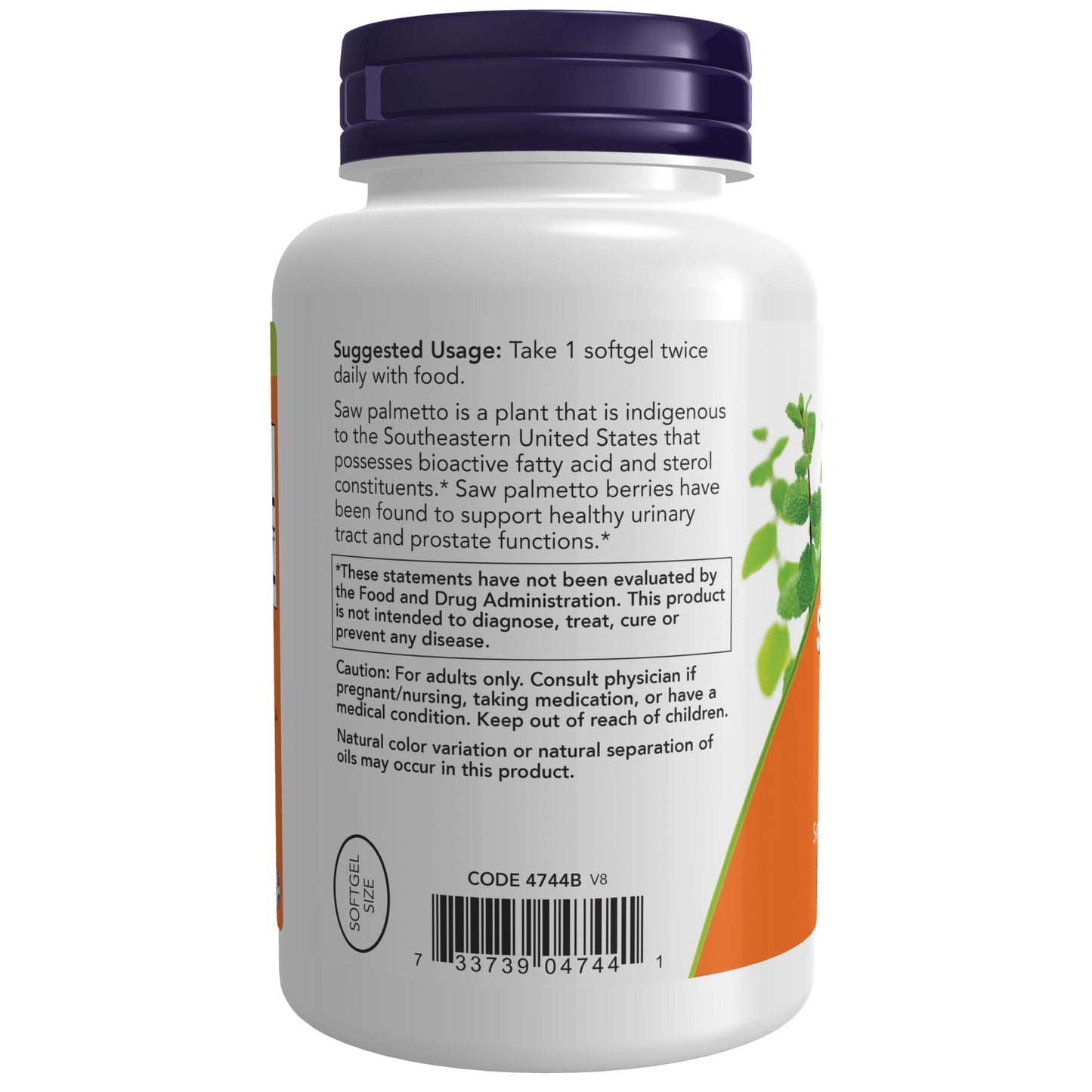 NOW Foods Supplements, Saw Palmetto Extract (Serenoa repens) 160 mg, Men's Health*, 240 Softgels
