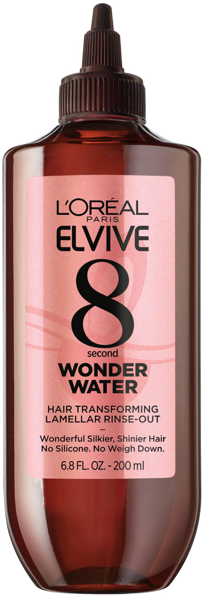 L’Oreal Paris Elvive 8 Second Wonder Water Lamellar, Rinse out Moisturizing Hair Treatment for Silky, Shiny Looking Hair, 6.8 FL; Oz