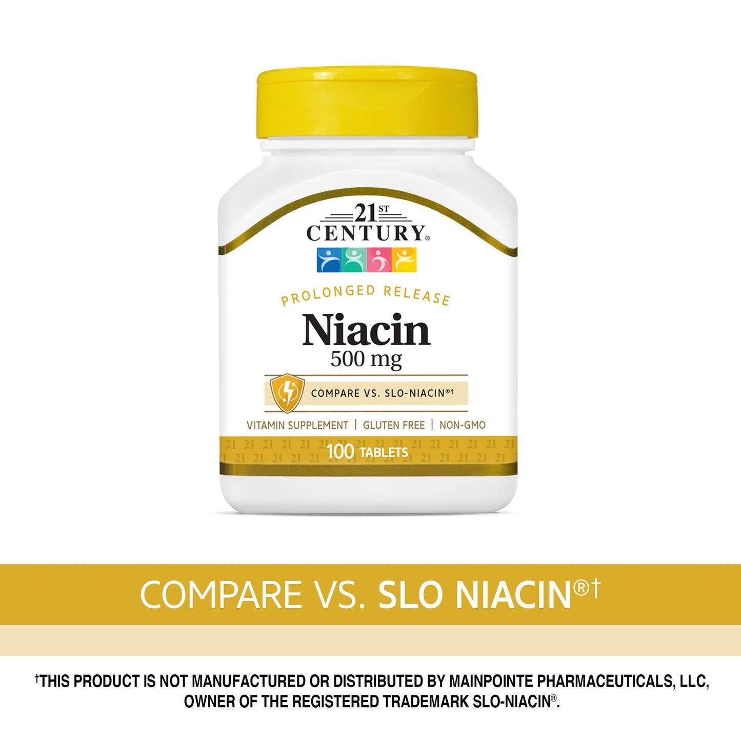 21st Century Niacin 500mg Prolonged Release Tablets, Vitamin B3, 100ct