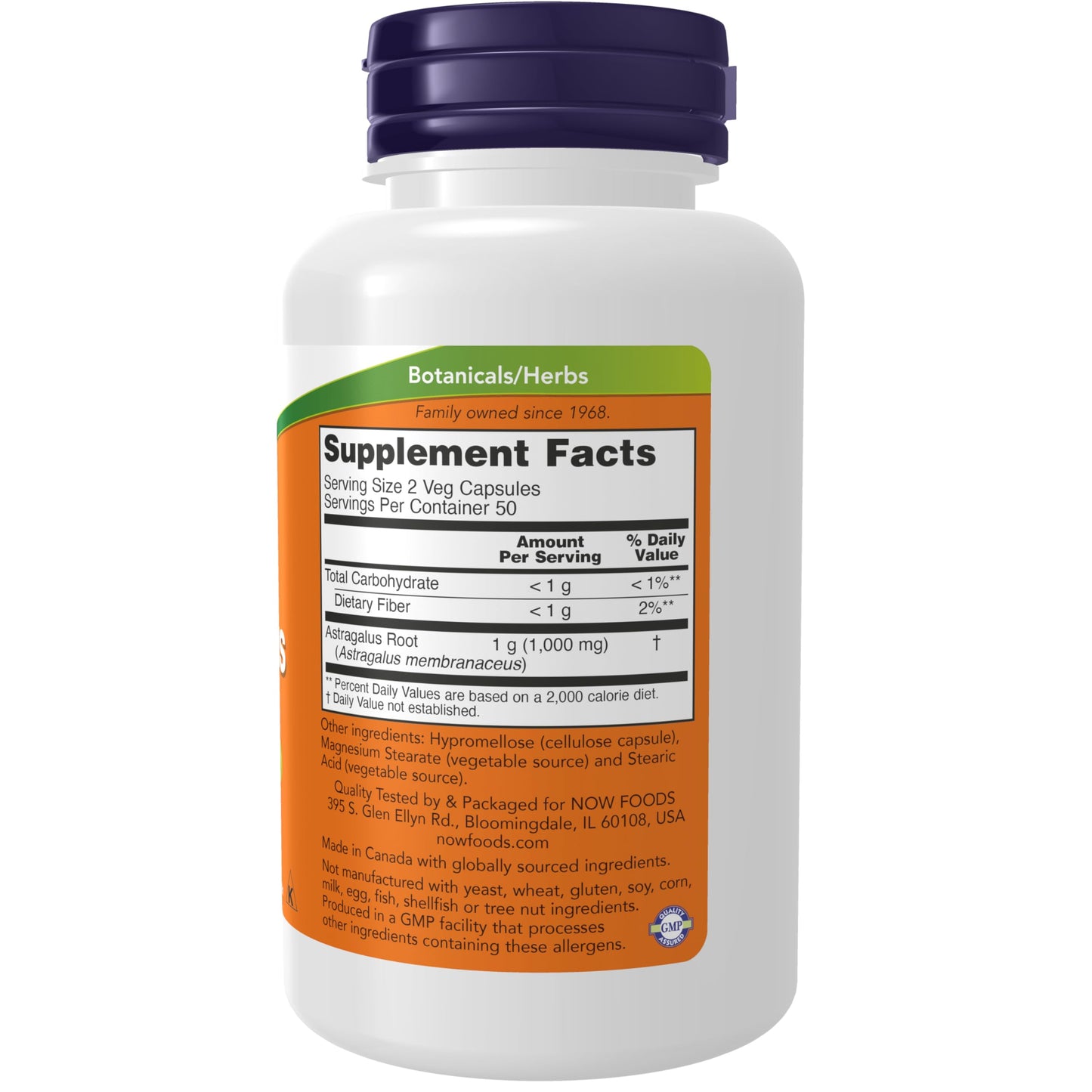 NOW Foods Supplements, Astragalus (Astragalus membranaceus) 500 mg, Immune System Support*, 100 Capsules