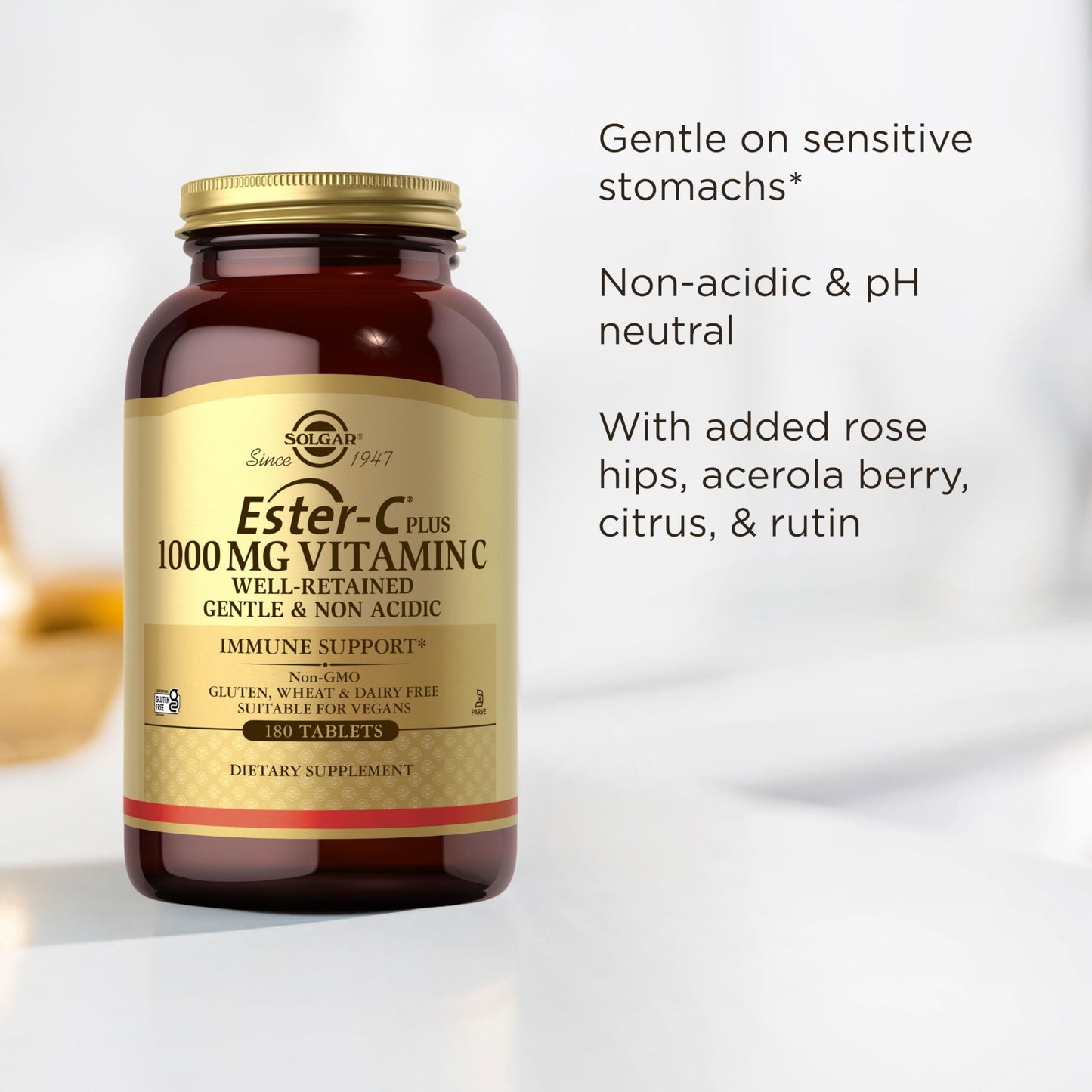 Solgar Ester-C Plus 1000 mg Vitamin C (Ascorbate Ester), 60 Capsules