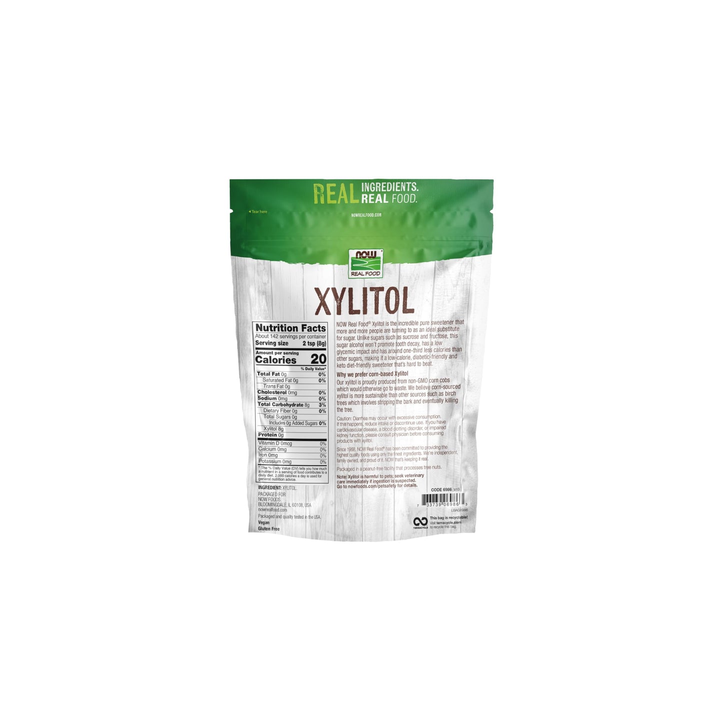NOW Foods, Xylitol, Pure with No Added Ingredients, Keto-Friendly, Low Glycemic Impact, Low Calorie, 2.5-Pound (Packaging May Vary)