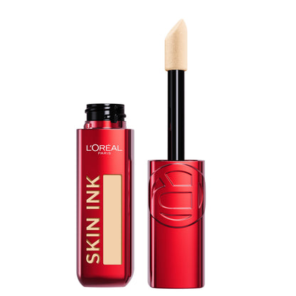 L'Oreal Paris Infallible Skin Ink 2-in-1 Foundation Concealer Hybrid Face Makeup, up to 48HR Transfer-Resistant with Medium Coverage, 125 Light Warm