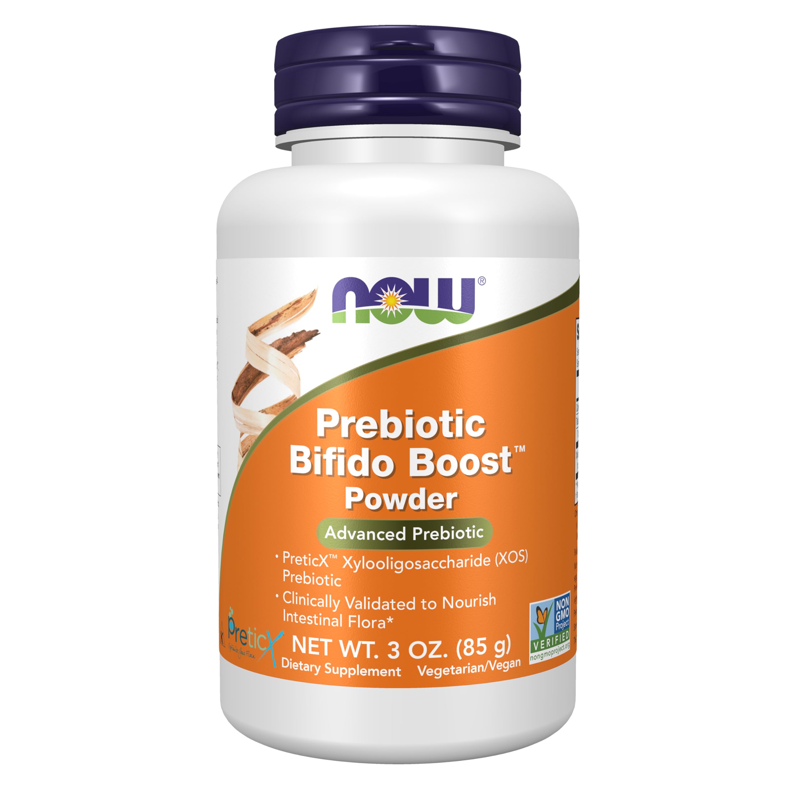 NOW Foods Supplements, Prebiotic Bifido Boost with PreticX™ Xylooligosaccharide (XOS) Prebiotic, Powder, 3-Ounce