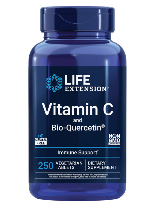 Life Extension Vitamin C and Bio-Quercetin, Immune Support, 250 Tablets