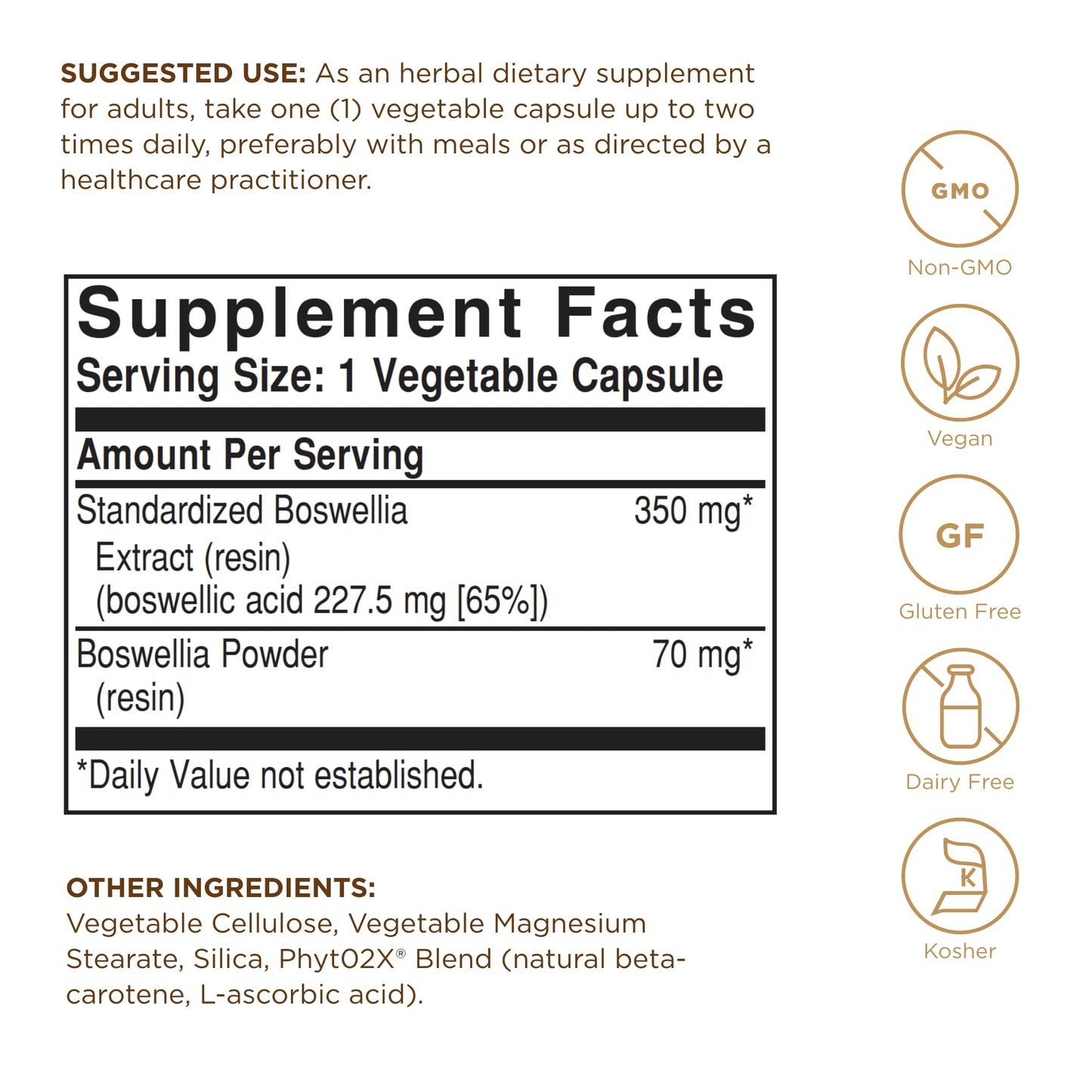 SFP Boswellia Resin Extract Solgar 60 VCaps