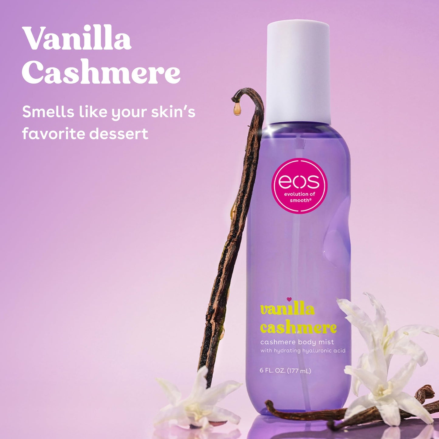 eos Cashmere Body Mist- Vanilla, Body Spray for Women, Vegan, 6 fl oz