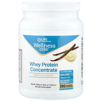 Life Extension Wellness Code Whey Protein Concentrate 20g Muscle Growth & Immune Health - Sourced From Grass-Fed, Free-Range, Hormone-Free Cows, Non-GMO, No Added Sugar, Vanilla- 500g