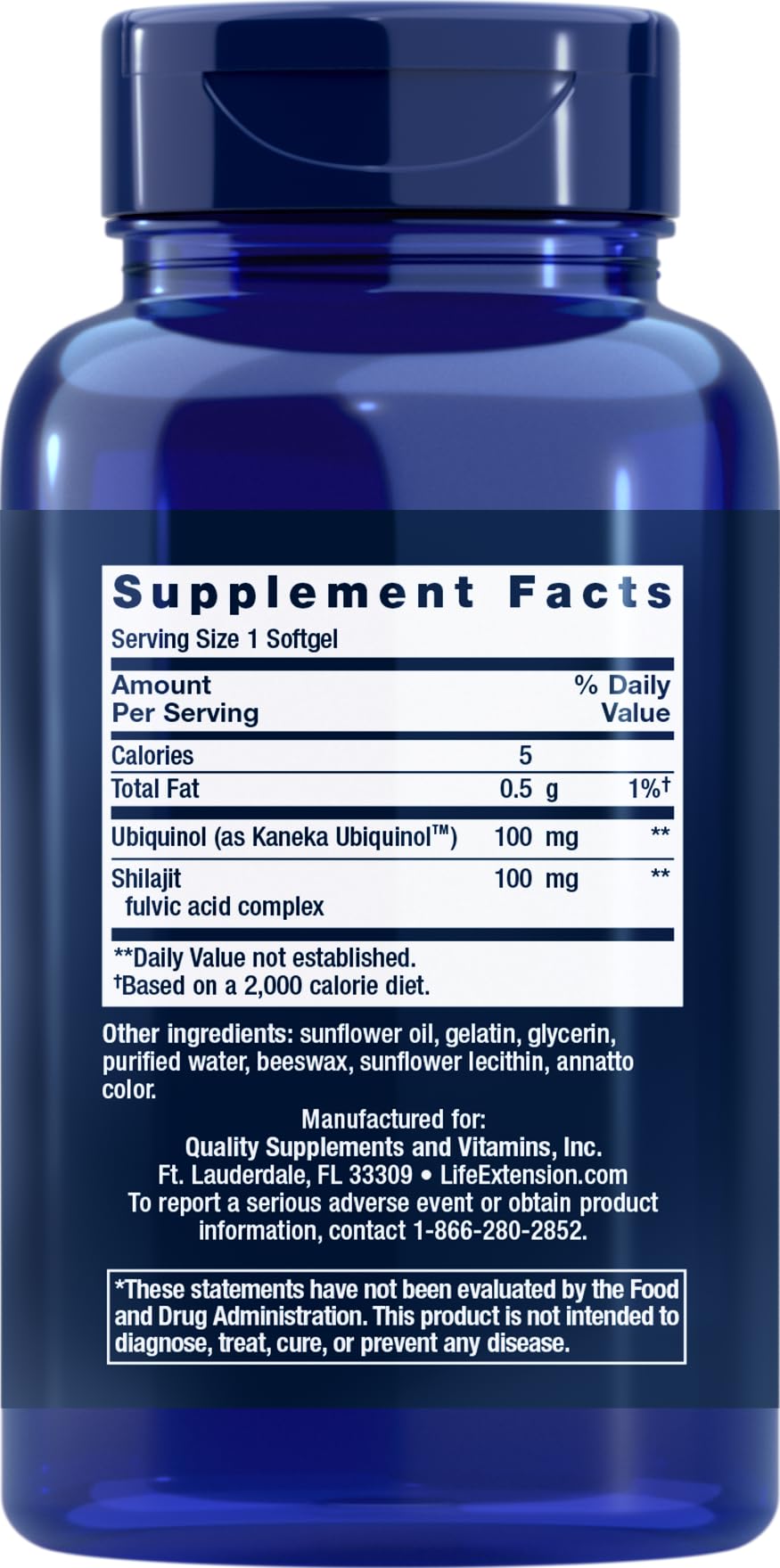 Life Extension COQ10 Super Ubiquinol 100mg with Enhanced Mitochondrial Support, 90 Softgels
