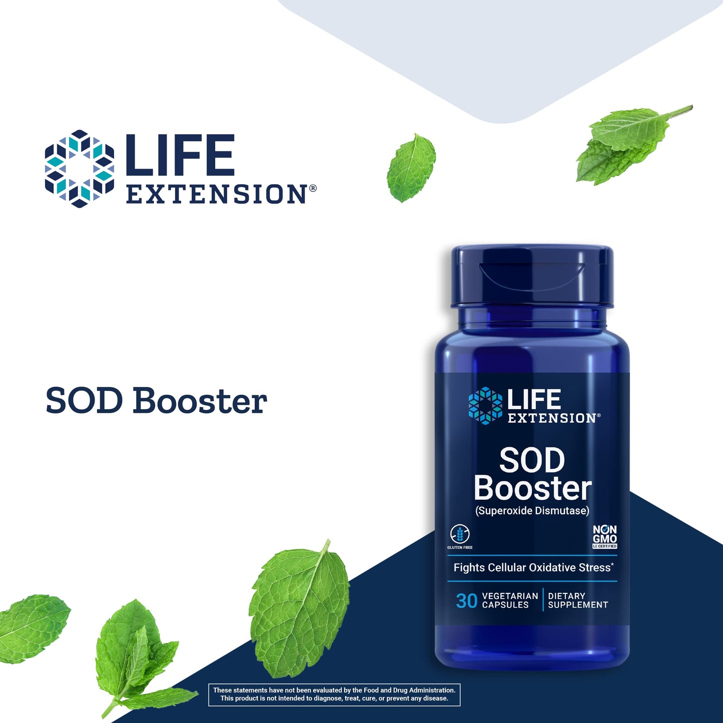 Life Extension SOD Booster, Promotes SOD (Superoxide dismutase) Production for Liver Health & Detox, Helps Protect Cells from Cellular Stress, Gluten-Free, Non-GMO, Vegetarian, 30 Capsules