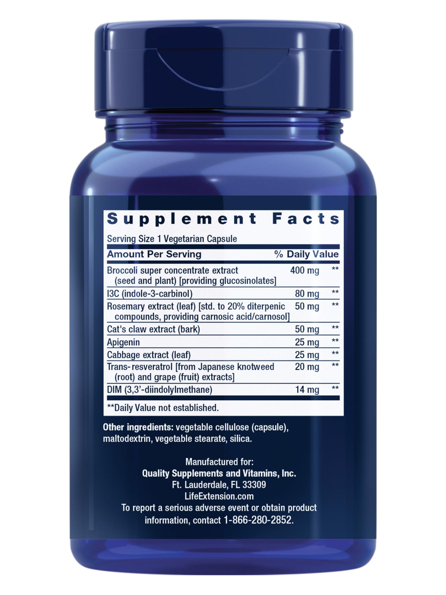 Life Extension Cruciferous Vegetable Extract Blend and Resveratrol, 60 Caps
