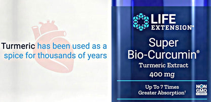 Life Extension Super Bio-Curcumin Turmeric Extract 400mg, 90 Veg Capsules
