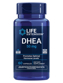 Life Extension DHEA 50 mg – Hormone Balance Supplement, Memory, Muscle Mass and Bone Density Support, Healthy Sex Drive, Gluten-Free, Non-GMO, 60 Capsules