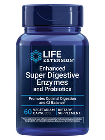 Life Extension Enhanced Super Digestive Enzymes and Probiotics, 60 Capsules