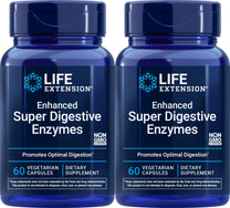 Life Extension Enhanced Super Digestive Enzymes, 60 Vegetarian Capsules (Pack of 2)