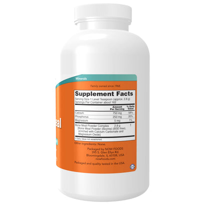NOW Foods Supplements, Bone Meal Powder with Calcium Carbonate and Magnesium Oxide, Natural Calcium Source, 1-Pound