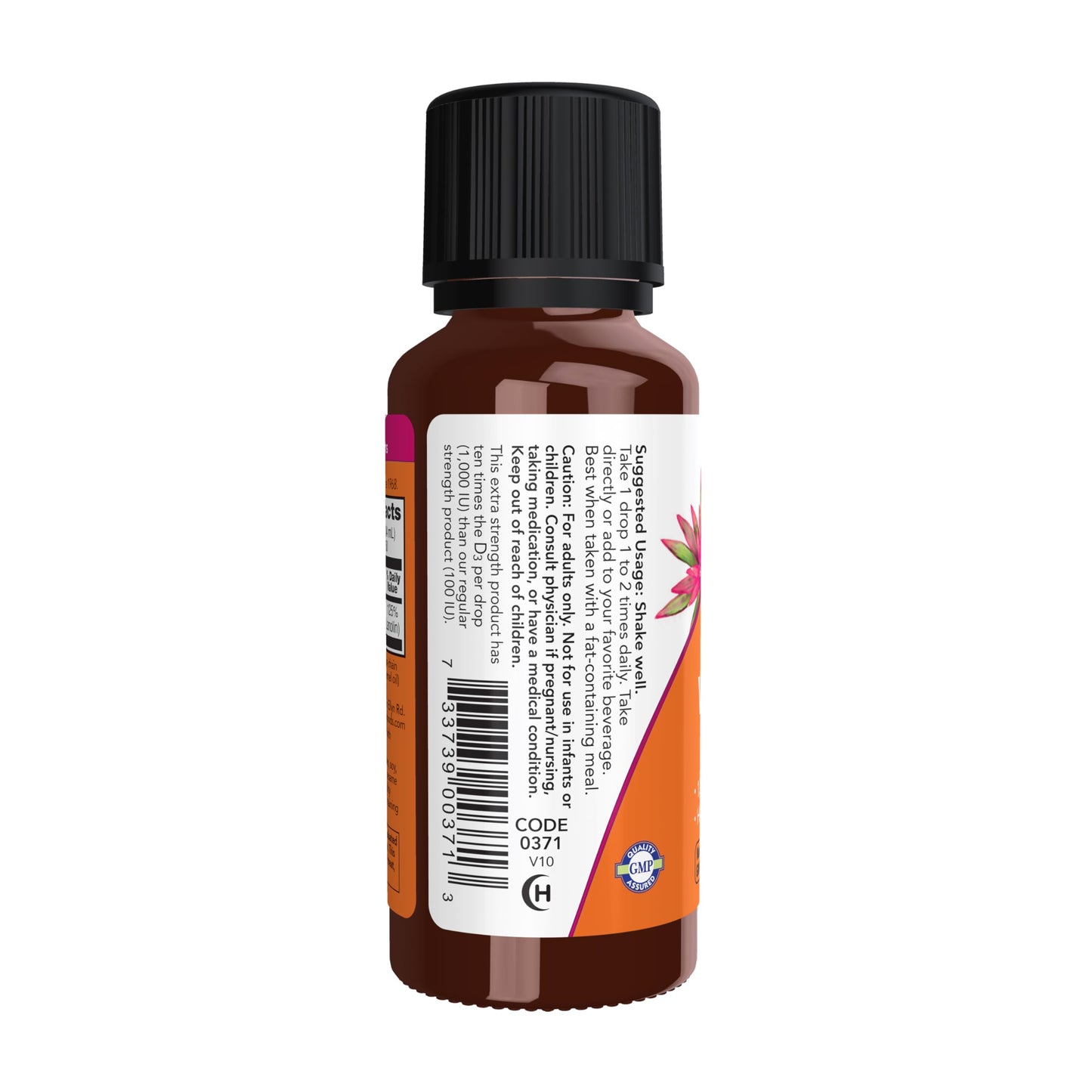 NOW Foods Supplements, Liquid Vitamin D-3, Extra Strength, Structural Support*, 1-Ounce