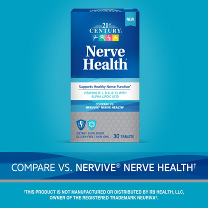 21st Century Nerve Health, Alpha Lipoic Acid 300mg with B Vitamins, 30ct