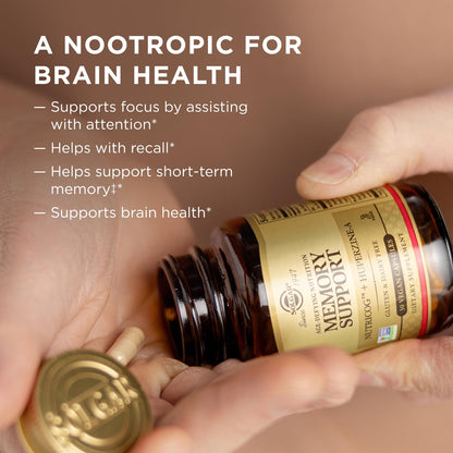 Solgar Memory Support Brain Dietary Supplement for Memory and Focus