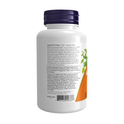Now Supplements, KSM-66 Ashwagandha®, Stress & Sleep Support*, 90 Veg Caps