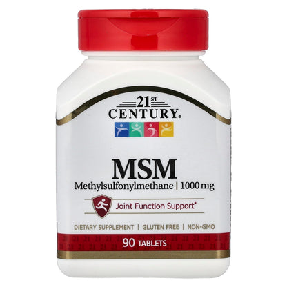 21st Century MSM, 1,000 mg, 90 Tablets