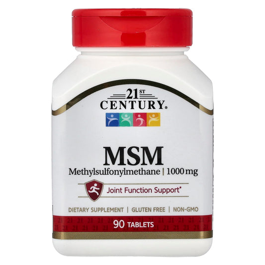 21st Century MSM, 1,000 mg, 90 Tablets