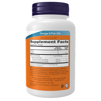 NOW Foods Supplements, Ultra Omega-3 Molecularly Distilled and Enteric Coated, 90 Softgels