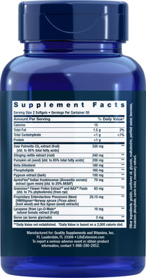 Life Extension Ultra Prostate Formula, 100 Softgels (Pack of 2) - Natural Supplement for Men