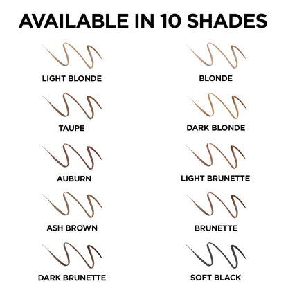 L'Oreal Paris Makeup Brow Stylist Definer Waterproof Eyebrow Pencil, Ultra-Fine Mechanical & Retractable Brow Pencil, Draws Tiny Brow Hairs & Fills in Sparse Areas & Gaps, Dark Brunette, 0.003 oz.