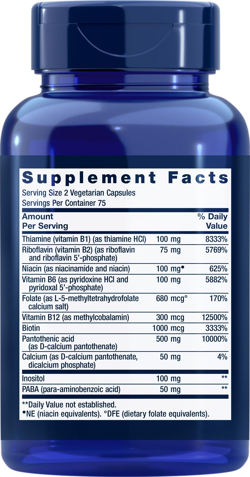 Life Extension BioActive Complete B-Complex, 150 Veg Caps (Pack of 2)