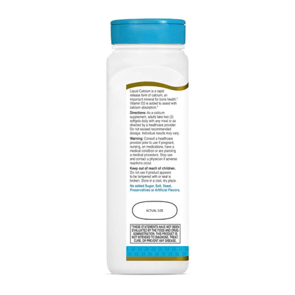 21st Century Calcium 1200mg Plus D3 Liquid-Filled Softgels, 90 Count