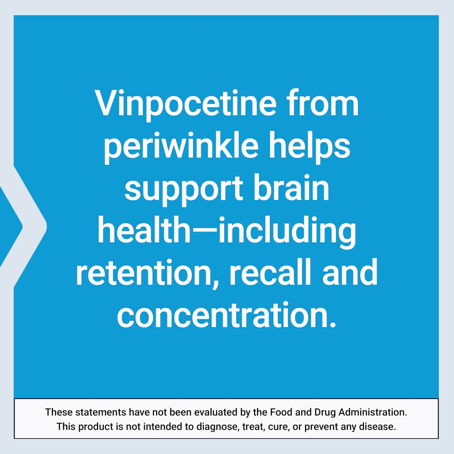 Life Extension Vinpocetine, derived from Periwinkle Plant, Concentration and Memory, Gluten-Free, Non-GMO, Vegetarian, 100 Tablets