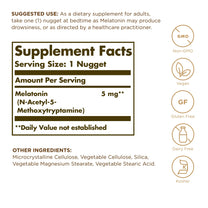 Melatonin 5mg Nuggets Solgar 60 Tabs