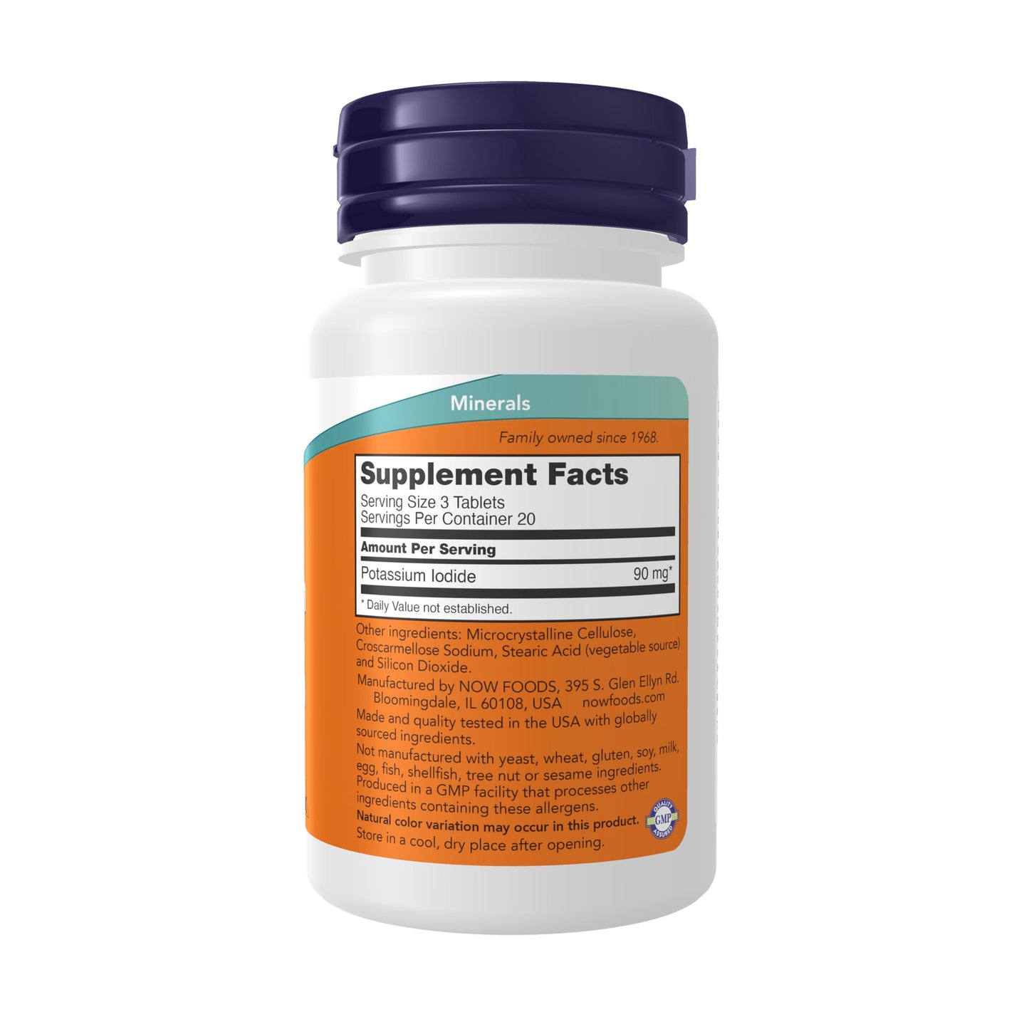 NOW Supplements, Potassium Iodide 30 mg, Non-GMO Project Verified, Dietary Supplement, 60 Tablets