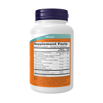 NOW Supplements, Cal-Mag with Zinc, Copper, Manganese and Vitamin D, 120 Capsules