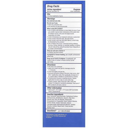 PanOxyl 4 Acne Creamy Wash, 4% Benzoyl Peroxide 6 oz (Pack of 8)